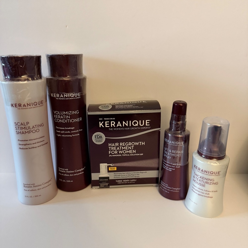 Keranique Hair Growth‎ Treatment Shampoo Conditioner Spray Mousse Set Women